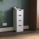 image 2 of Bath Vida Priano 4 Drawer Freestanding Bathroom Storage Cabinet, White | White | 1