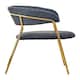 image 5 of Interiors by Premier Dark Grey Velvet Dining Chair, Modern Dining Armchair, Grey and Gold Luxury Dining Chair for Home, Lounge