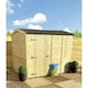 image 2 of 4 x 4 REVERSE Windowless Pressure Treated Tongue And Groove Single Door Apex Shed + High Eaves (4' x 4') / (4ft x 4ft) (4x4)