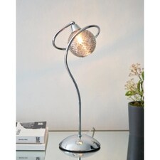 Twine Polished Chrome & Smoked Glass Table Lamp