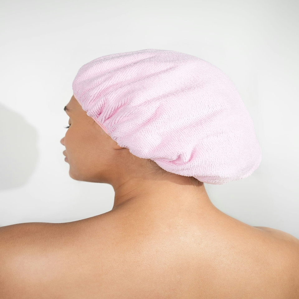 image 1 of Brushworks Reversible Shower Cap - Leopard Pattern
