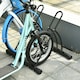 image 8 of HOMCOM Reversible 2 Bike Holding Rack Steel Frame Indoor Outdoor Foot Caps Stand