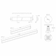 image 2 of Shower Tray Leg Set - White - For 1100mm-1200mm Rectangular Resin Trays