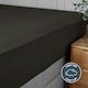 image 2 of Silentnight Supersoft Fitted Sheet Black | King