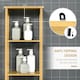 image 8 of kleankin Bathroom Floor Cabinet Narrow Tallboy w/ 3 Shelves Cupboard Natural