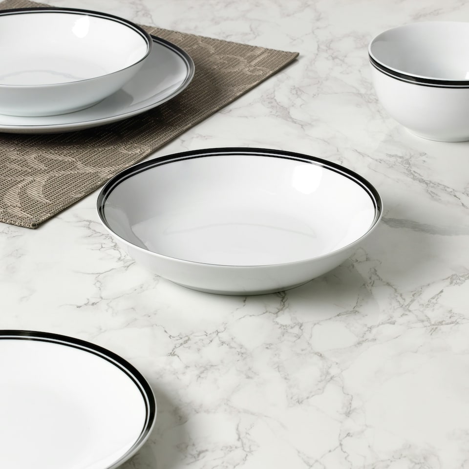 image 1 of 16pc St Ives Black Dinner Set