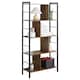 image 1 of HOMCOM Industrial Storage Unit, 5 Tiers Bookcase with Open Compartments for Office Living Room, Bedroom, Rustic Brown and Black