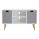 image 1 of Interiors by Premier Sleek and Modern TV Unit, Versatile TV Cabinet, White Finish TV and Storage Unit, Sleek Corner TV Unit