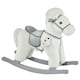 image 1 of HOMCOM Kids Plush Ride-On Rocking Horse with Plush Toy Sound Handle Grip