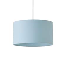 ValueLights Reni Duck Egg Blue Fabric Ceiling Lamp Shade (D)35cm | Blue