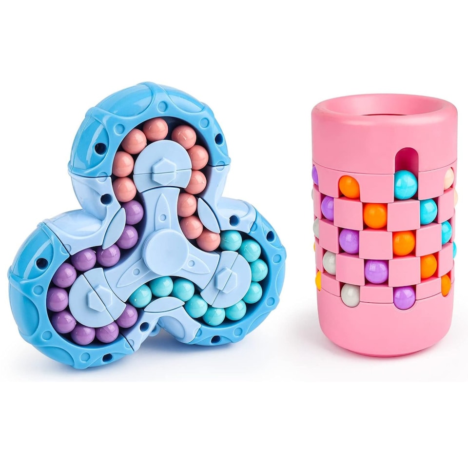 image 1 of Magic Bean Rotating Cube Game - Multicoloured Educational Puzzle Toy for Boys & Girls, Develops Problem-Solving, Spatial Awareness & Coordination, No-Battery Learning Gift for Ages 4-6