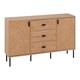 image 1 of Leon 2 Door 3 Drawer Sideboard - L40 x W160 x H72.5 cm - Medium Oak Effect | Brown