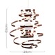 image 4 of ValueLights Contemporary Copper Metal Double Ribbon Spiral Swirl Ceiling Light Pendant