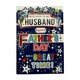 image 1 of To My Husband Star Design Blue Father's Day Card