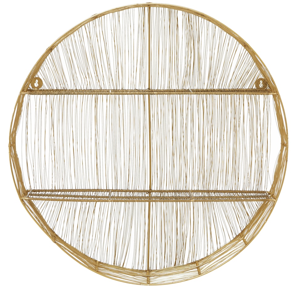 image 1 of Orsina Black Wire Round Wall Shelf, Modern Metal Wall Shelf, Chic Black Wall Shelf, Wall Shelf for Living Room