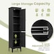 image 9 of COSTWAY 5-Tier Bathroom Tall Cabinet Storage Organizer Cupboard Black