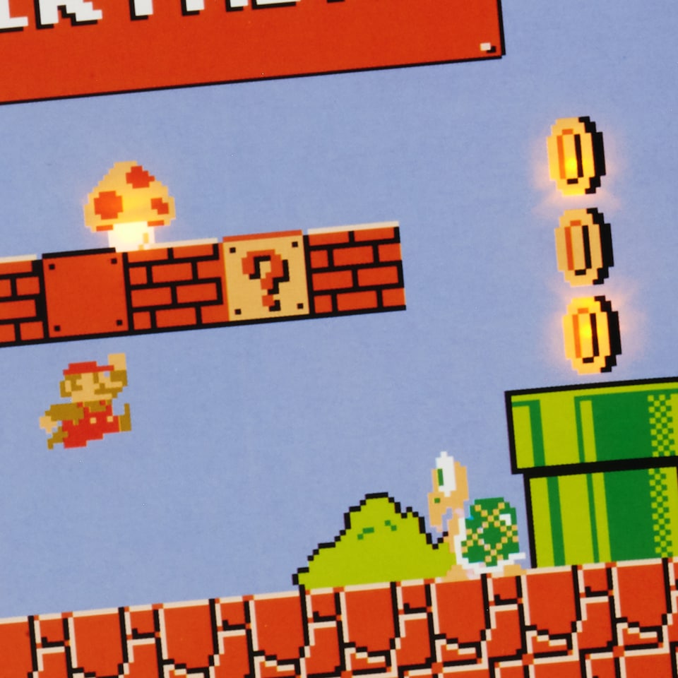 image 1 of Hallmark Musical And Light Up Birthday Card - Nintendo Super Mario Design