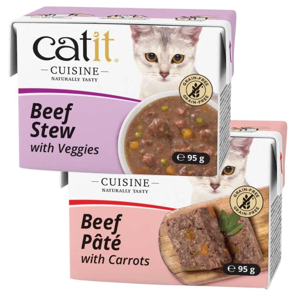 image 1 of Catit Cuisine Beef Mix Cat Food Bundle (12) Pate & Stew