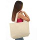 image 2 of Brand Lab Plain Organic Oversized Tote Bag - Natural - One Size Cream