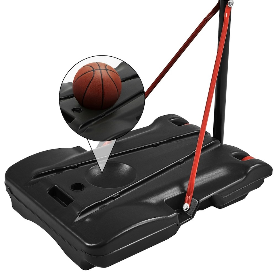 image 1 of Yaheetech Full-Size Portable Netball Hoop and Post Red