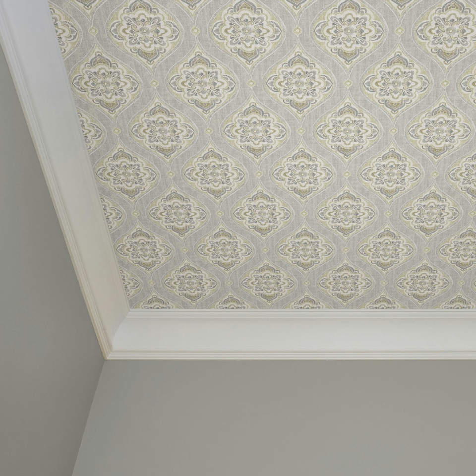image 1 of NuWallpaper NU3252 Alida Peel & Stick Wallpaper, Grey & Yellow Multi