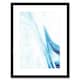 image 1 of Abstract Bright Blue Watercolour Bathroom 9x7" Black Framed Wall Art Print