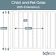 image 3 of Bettacare Child and Pet Gate, 139.8cm - 147.4cm, Slate Grey, Extra Tall Gate 104cm in Height, Pressure Fit Stair Gate, Baby Gate and suitable for Dog Gate or Pet Barrier, Easy Installation