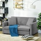 image 2 of HOMCOM 2 Seater Sofa Bed Convertible Bed Settee w/ 2 Cushions Storage Light Grey