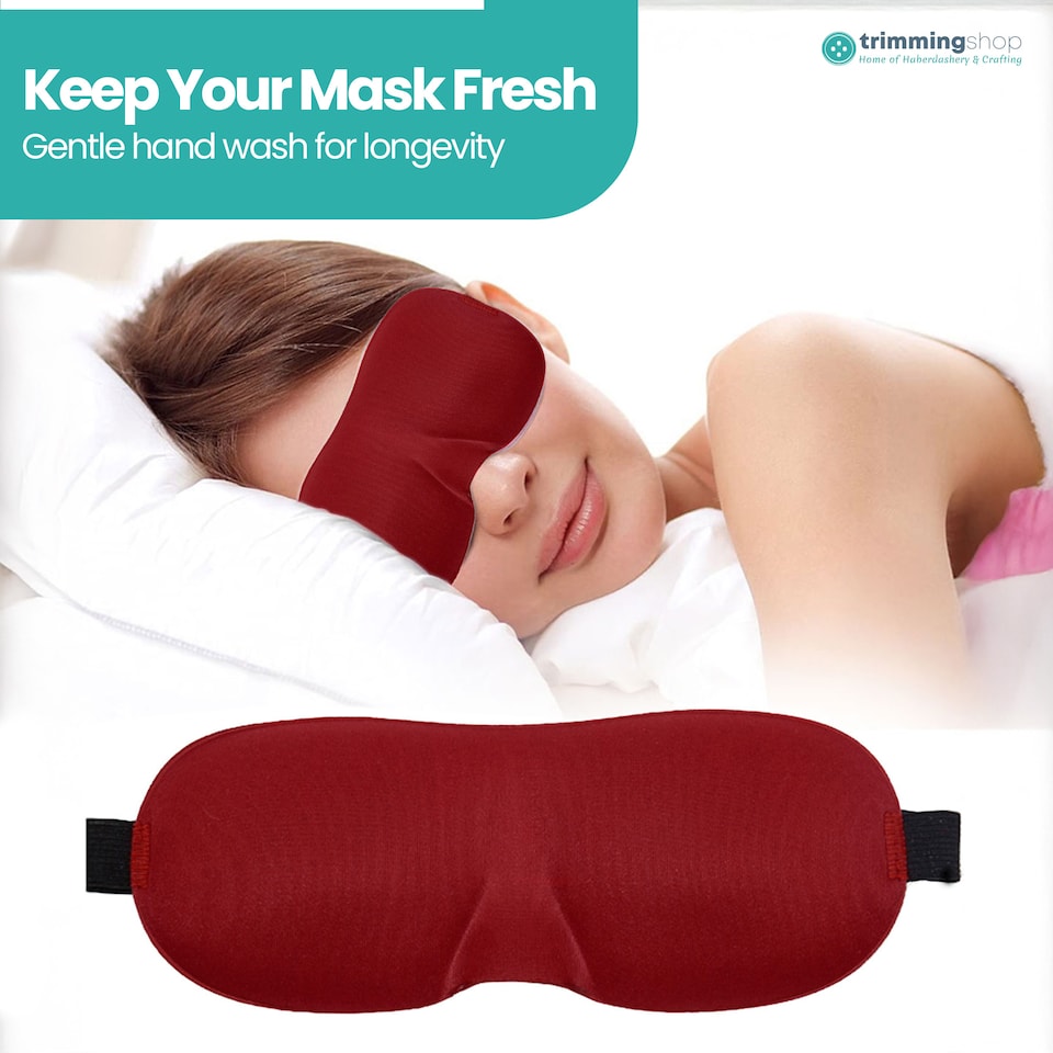image 1 of 3D Sleep Eye Mask with Adjustable Strap Luxury Blindfold Sleep Mask