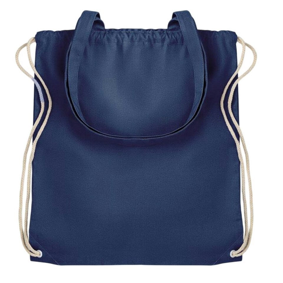 image 1 of MidOcean Moira Canvas Drawstring Bag - Blue - One Size Blue