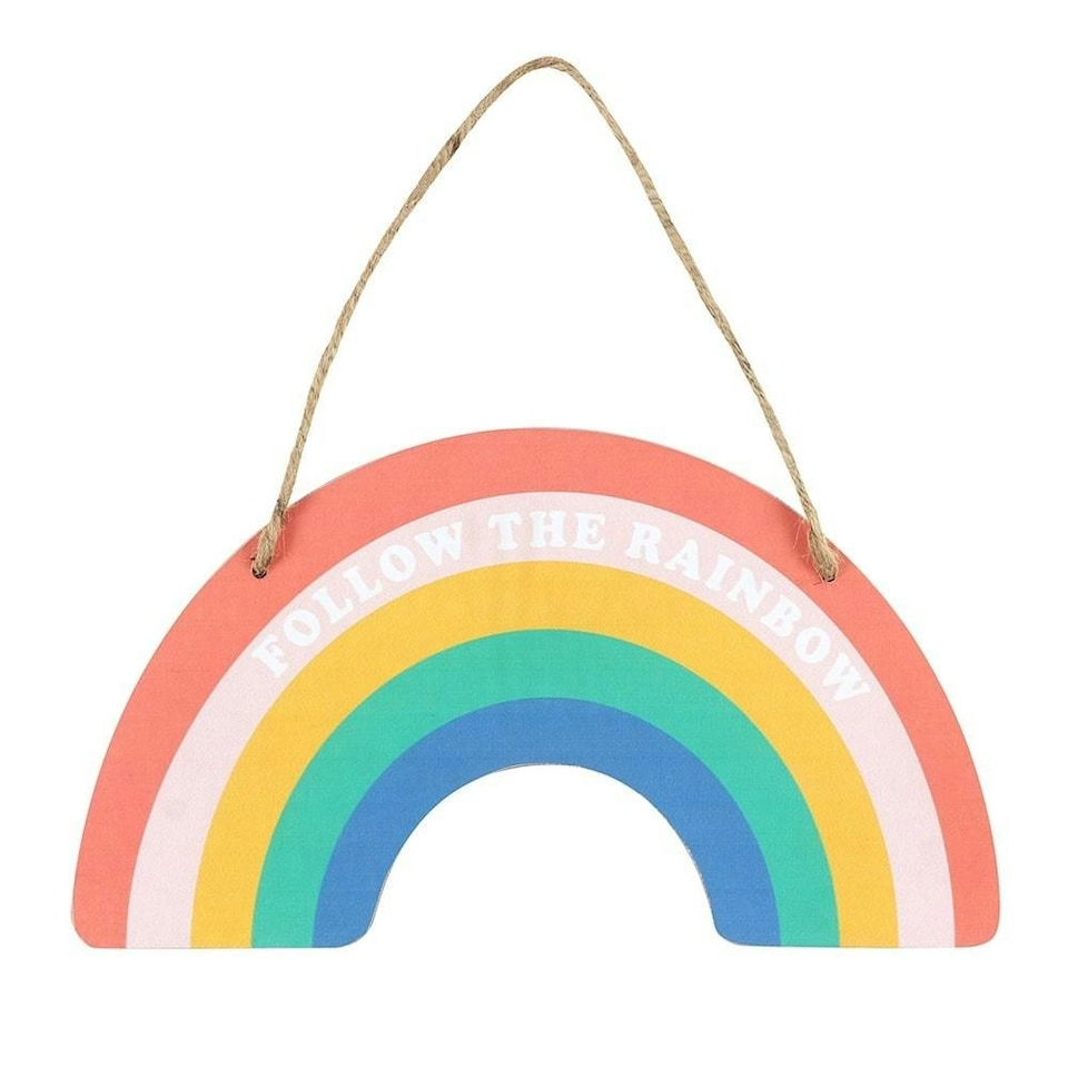 Something Different Follow The Rainbow Door Sign - Rainbow - One Size