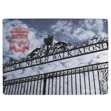 Liverpool FC Metal Shankly Gates Sign - Black/Blue/Red Brown - One Size