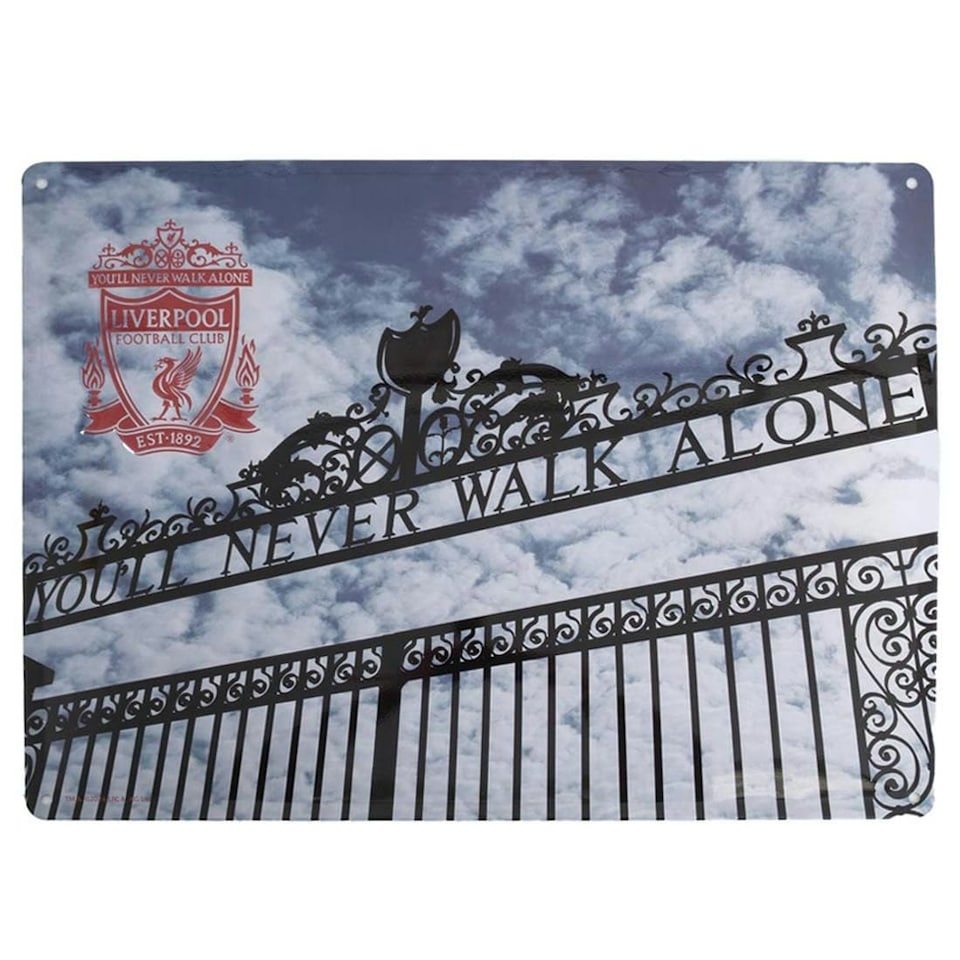 image 1 of Liverpool FC Metal Shankly Gates Sign - Black/Blue/Red Brown - One Size