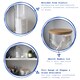image 2 of Harbour Housewares Reusable Plastic Stacking Bathroom Canister with Bamboo Lid