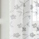 image 3 of Pair of Sienna Grey Floral Trail Embroidery Voile Panels 137 cm (54 inch) Rod Pocket Panels for Bedroom and Living Room