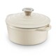 image 6 of Barbary & Oak 20cm Round Casserole Cast Iron Camembert Cream
