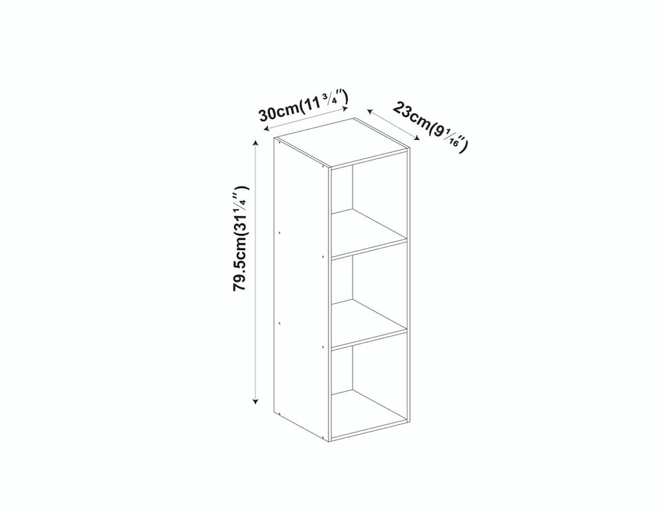 image 1 of Wooden Bookcase Shelving Display Storage Shelf Unit Wood Shelves | Multi | Antique Oak 3 Shelf | 1