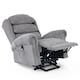 image 4 of Belvoir Grey Fabric Single Motor Mobility Rise Recliner Chair | Grey | Grey