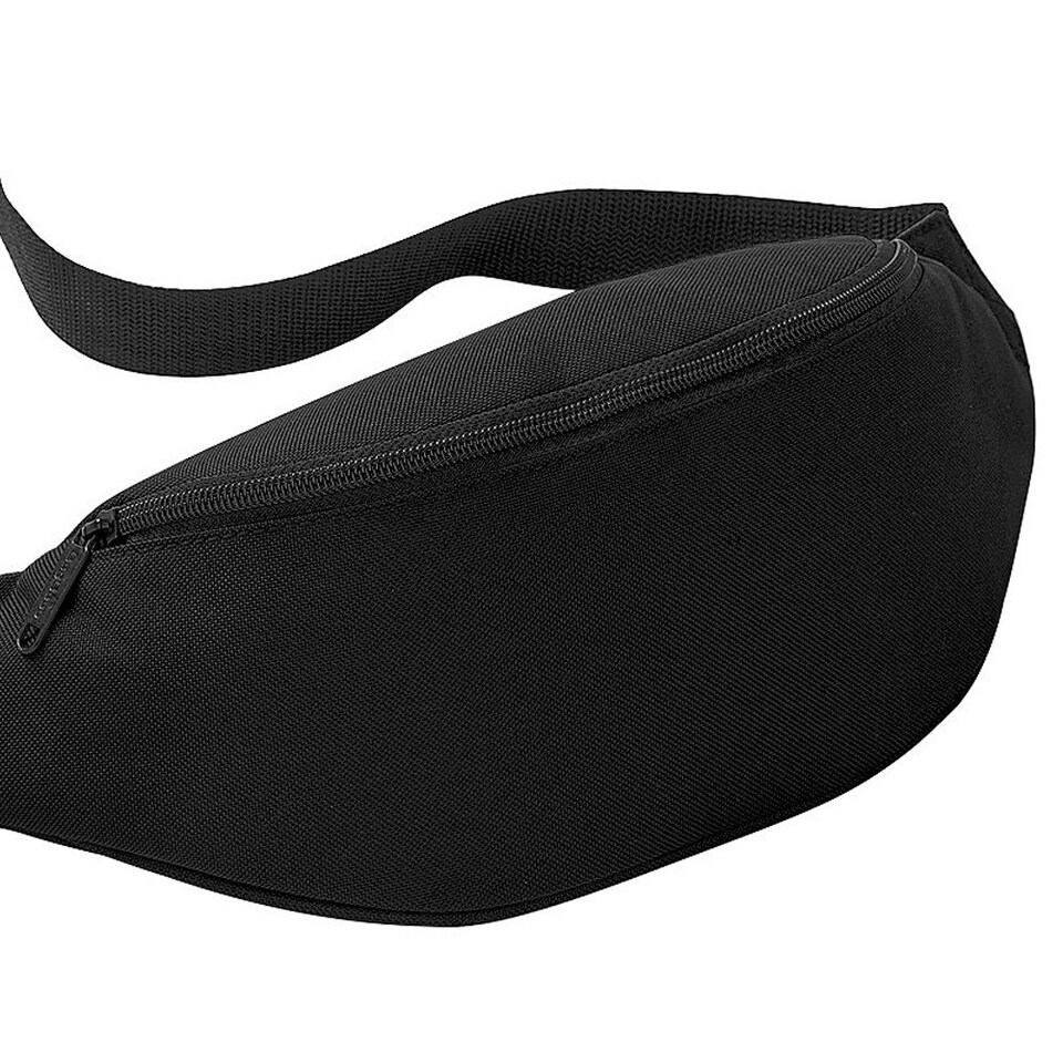 image 1 of Bagbase Adjustable Belt Bag (2.5 Litres) (Pack of 2) - Black - One Size Black