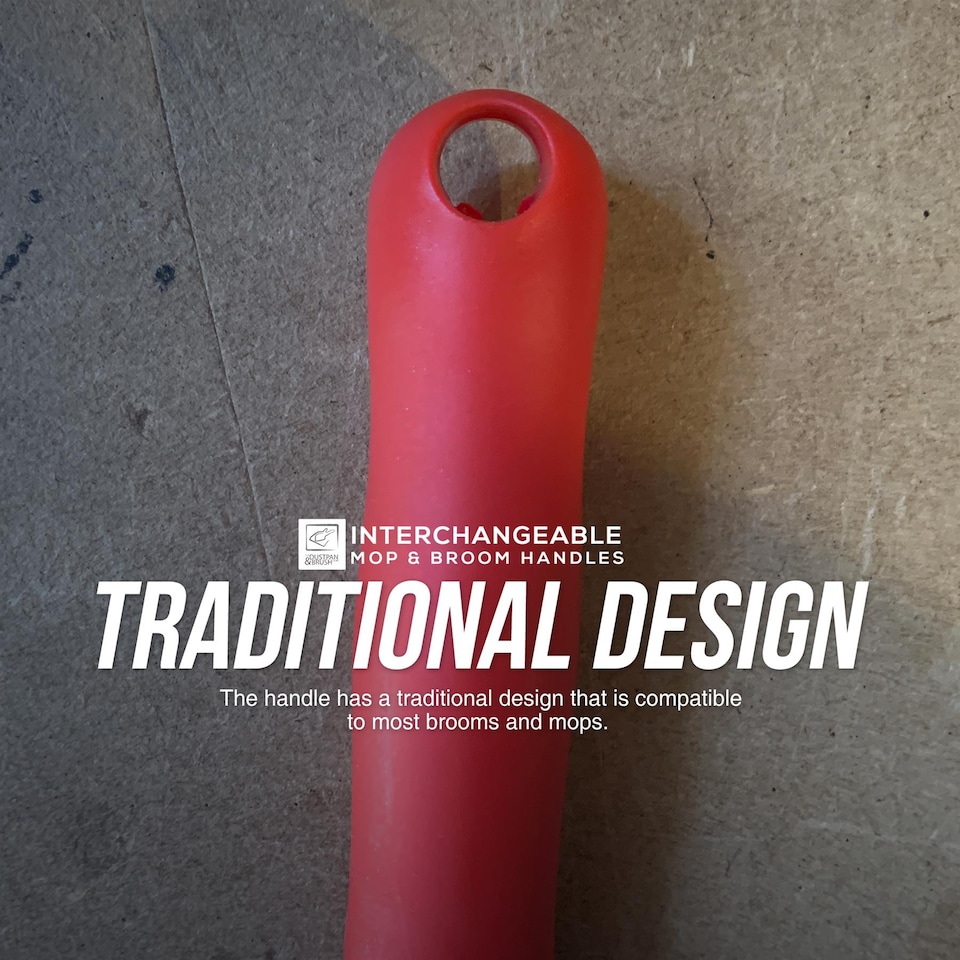 image 1 of Colour-Coded Aluminium Mop & Broom Handle 120cm Universal Screw Fit