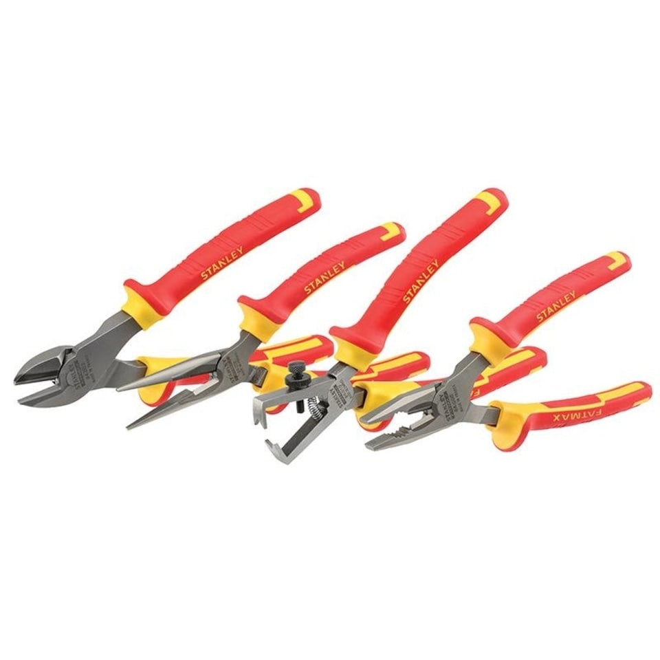 image 1 of Stanley Hand Tools Fatmax Vde Pliers Set, 4 Piece - Multi Colour - One Size