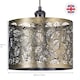 image 6 of Contemporary Antique Brass Metal Pendant Light Shade with Fern Leaf Decoration | Gold | Antique Brass | 1