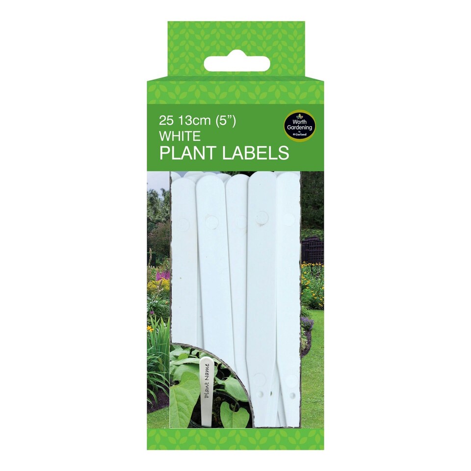 image 1 of Garland Plant Labels Plastic Outdoor Pack of 25 Durable 13cm (5")