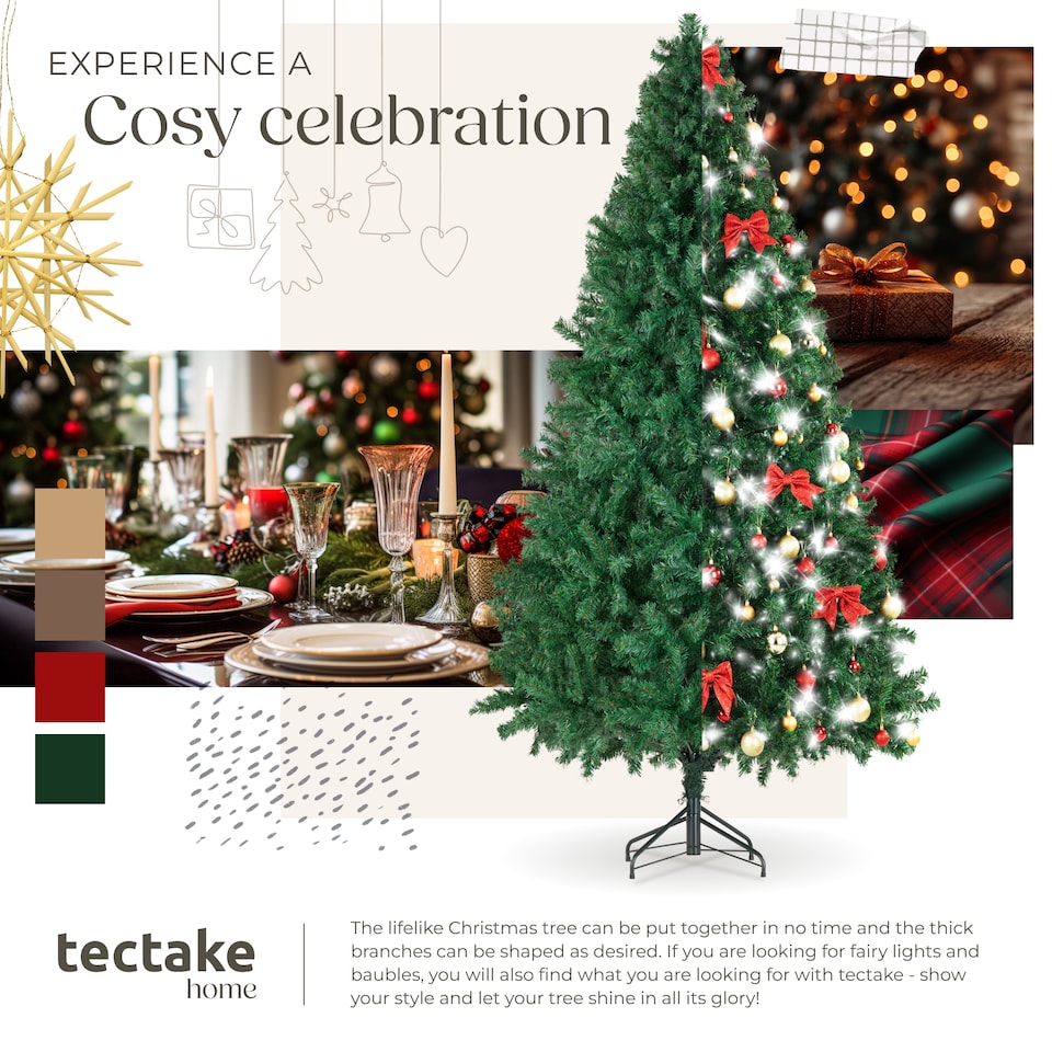 image 1 of Christmas Tree Dasher - artificial Christmas tree in green with lifelike look | Green | green | 1