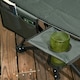 image 8 of Outsunny Camping Bed w/ Carry Bag, Magazine Bag & Cup Holder, Grey
