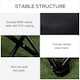 image 6 of Outsunny Camping Chair, Lightweight Folding Chair with Carrying Bag and Storage Pocket, Perfect for Festivals, Fishing, Beach and Hiking, Black