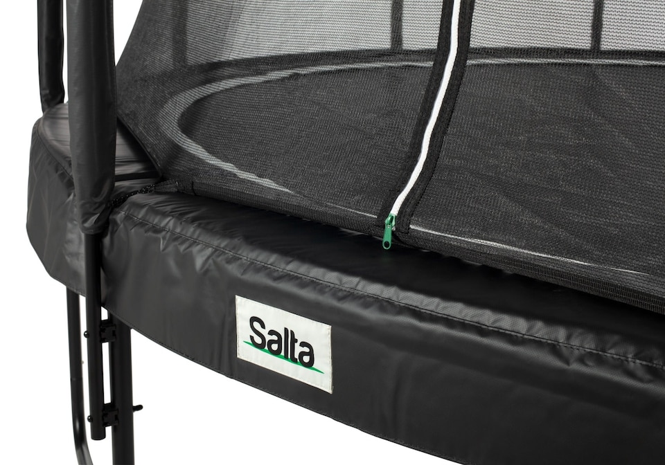 image 1 of 12ft Salta Black Round Premium Edition Trampoline with Enclosure