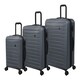 image 1 of IT Luggage Legion Asphalt Expandable 3pc Suitcase Set with TSA Lock Grey