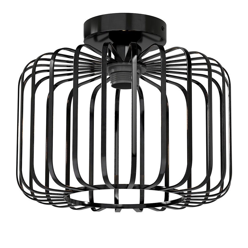 Emitto Ceiling Light Industrial Chandelier Metal Pendant Lamp Bedroom E27 Black