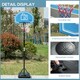 image 7 of HOMCOM Adjustable Basketball Hoop Stand w/ Wheels and Weight Base, Blue